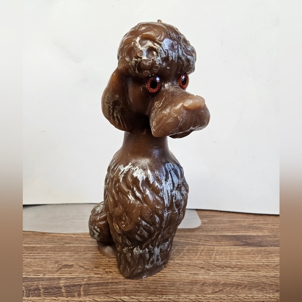 Vintage 2 of 2 Wax Poodle Candle